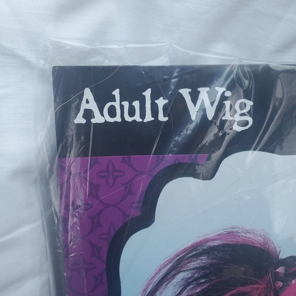 : new pink and black Bad Fairy Wig adult wig one sz fits most ages 8+